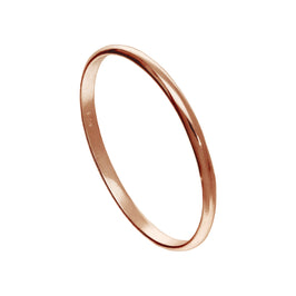 Klein Rosévergoldet Sterlingsilber 1 mm Einfach Stapelring