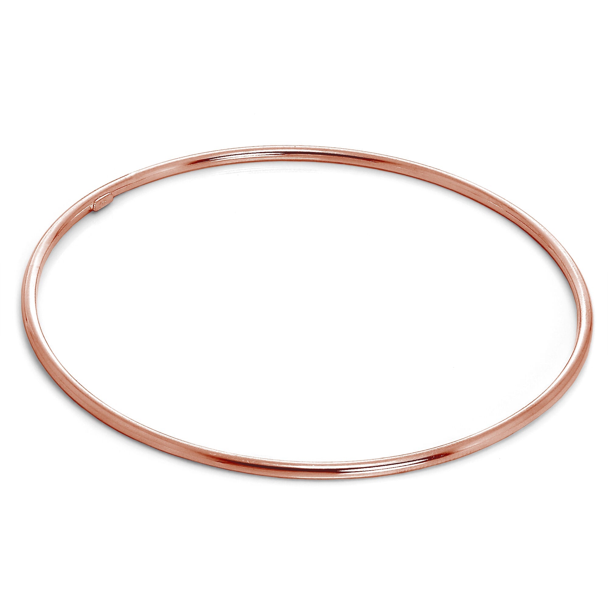 Rosévergoldet Leicht Sterlingsilber 2 mm Stapel Armreif