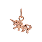 Winziger Rosévergoldeter Sterlingsilber Einhorn-Anhänger