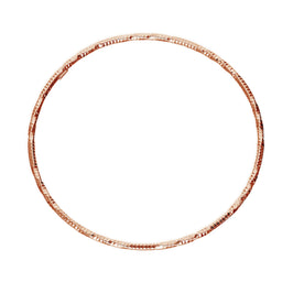 Diamantierter gedrehter Armreif aus rosévergoldetem Sterlingsilber