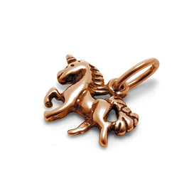 Winziger Einhorn-Anhänger aus Sterlingsilber mit Roségold-Überzug