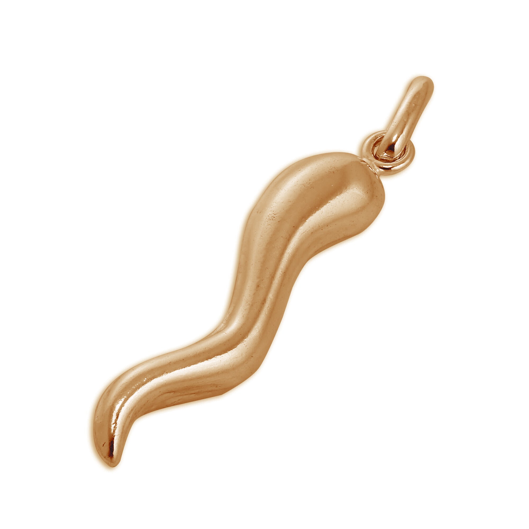 Rosévergoldetes Sterlingsilber Cornicello Charm