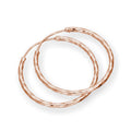 Rosévergoldet Sterlingsilber Diamantschliff 24 mm Creolen Ohrringe