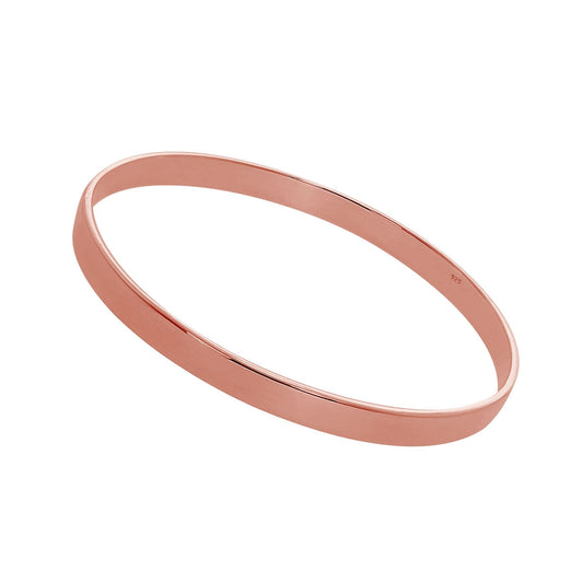 Roségold-beschichteter Sterling-Silber-Armreif (67 mm), gravierbar