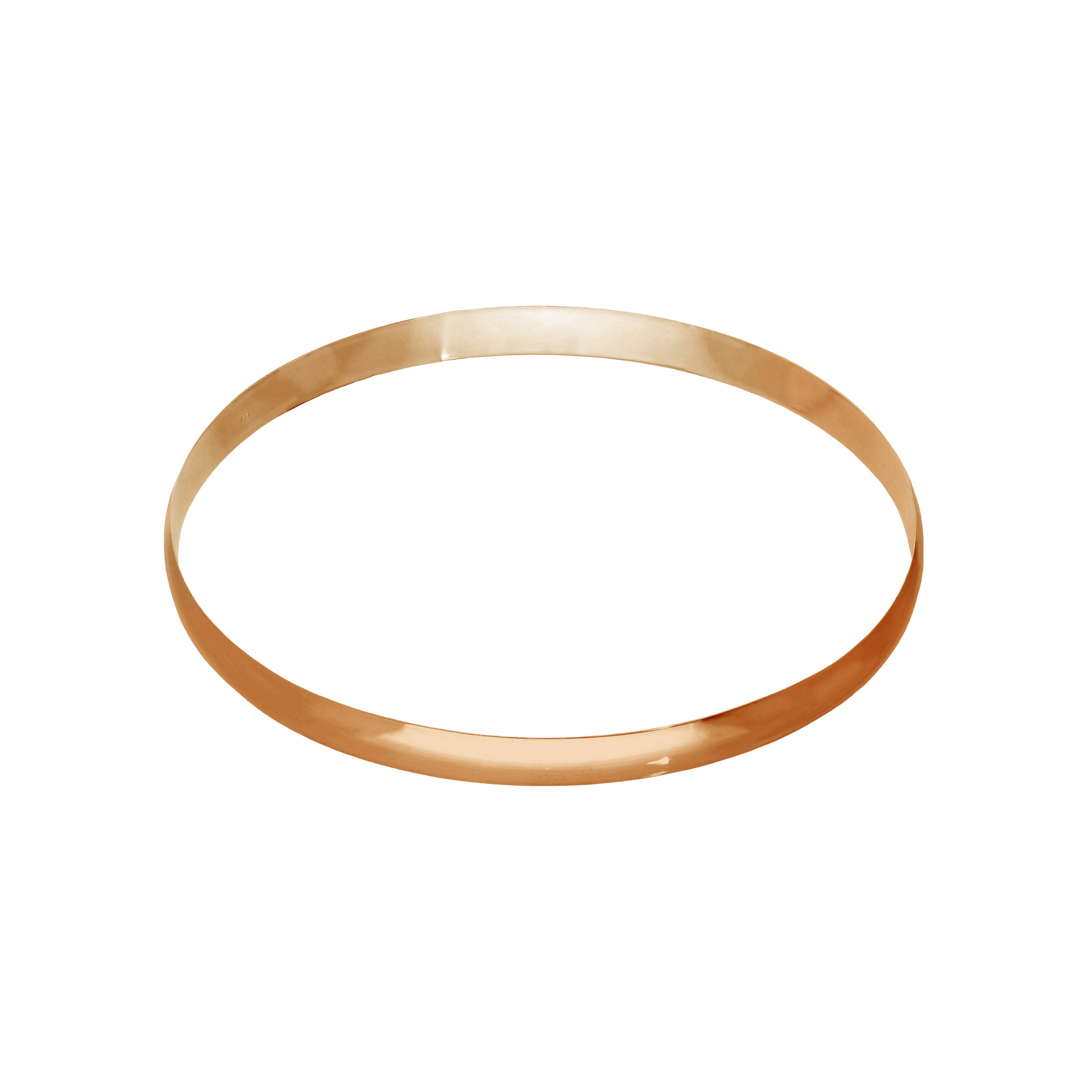 Rosévergoldet Sterlingsilber Einfach Rund 65 mm Armreif