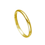 Vergoldeter Sterlingsilberring in D-Form, 2 mm