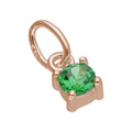 Geburtsstein-Charms in Krappenfassung aus rosévergoldetem Sterlingsilber mit Zirkonia