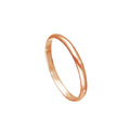 Roségoldbeschichteter Sterlingsilberring, 2 mm, Ringgrößen E-W