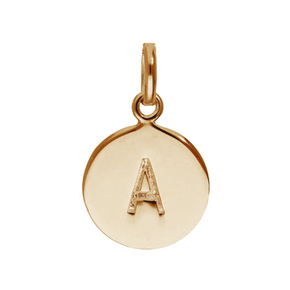 Roségold plattiertes Sterling Silber gravierbarer Buchstabe A-Z Anhänger