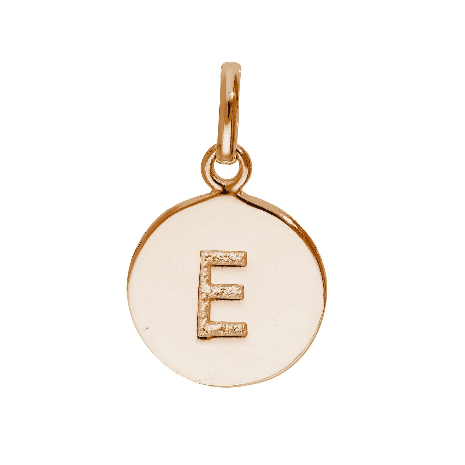 Roségold plattiertes Sterlingsilber gravierbarer Buchstabe A-Z Anhänger