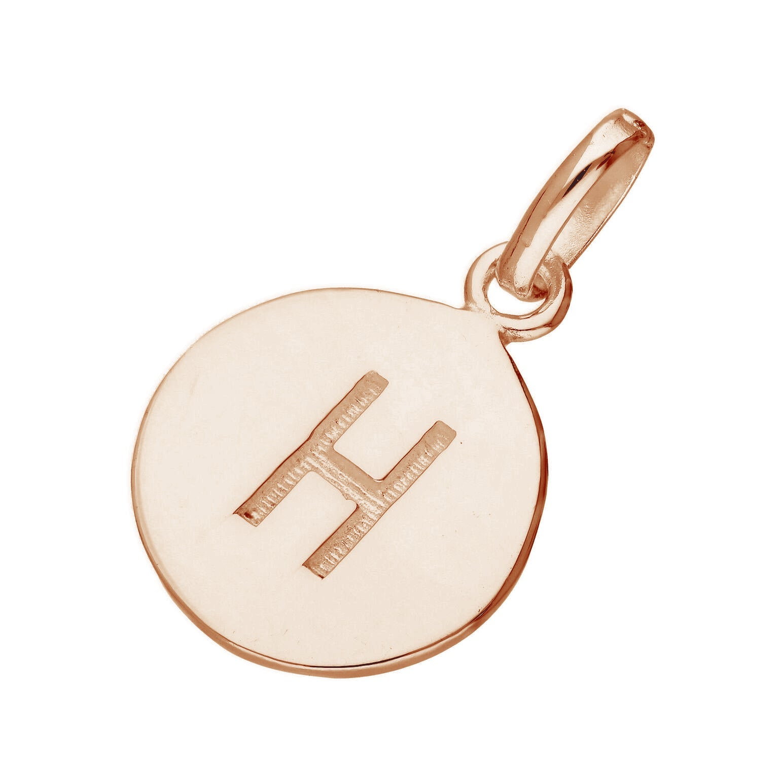 Roségold plattiertes Sterlingsilber gravierbarer Buchstabe A-Z Anhänger