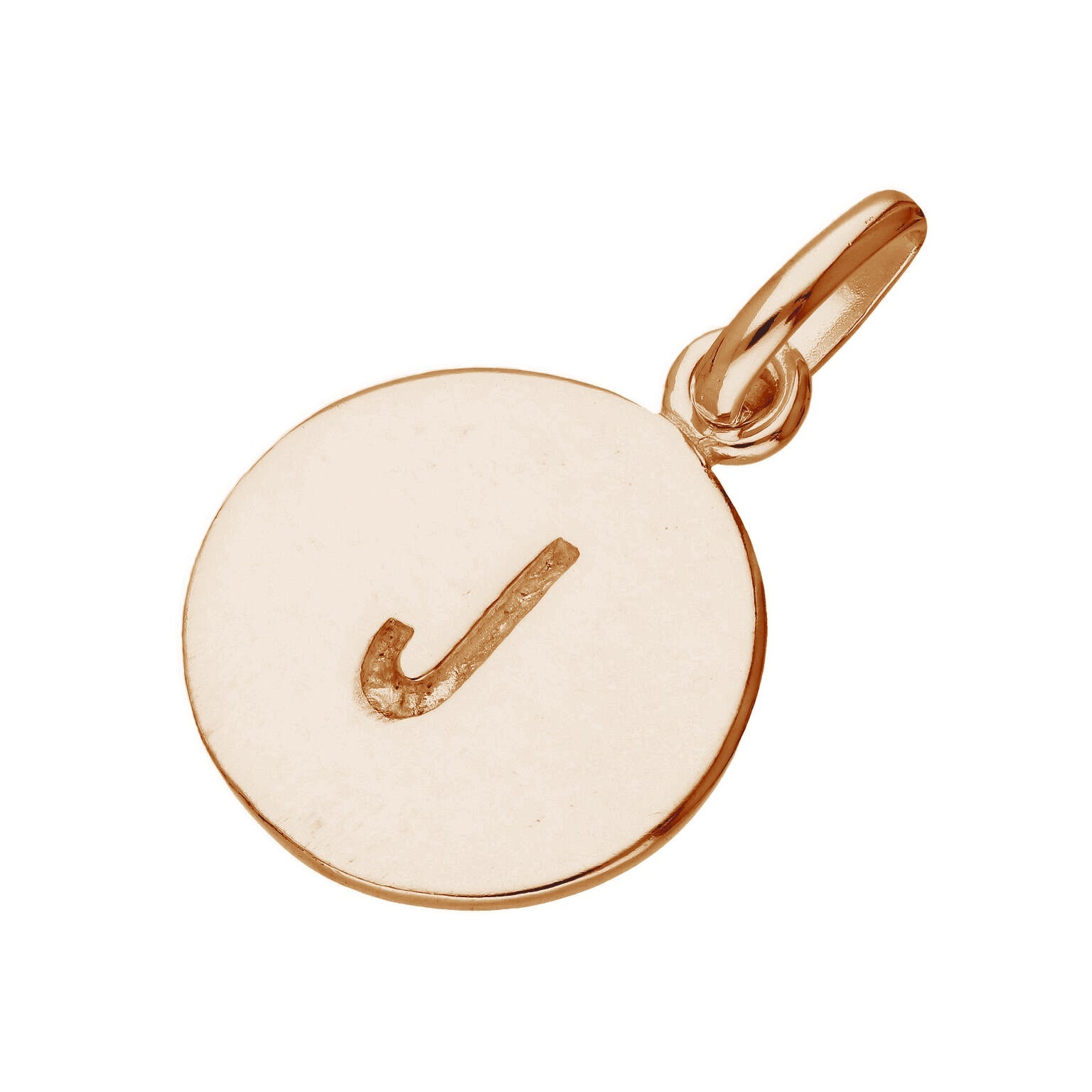 Roségold plattiertes Sterlingsilber gravierbarer Buchstabe A-Z Anhänger