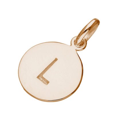 Roségold plattiertes Sterling Silber gravierbarer Buchstabe A-Z Anhänger