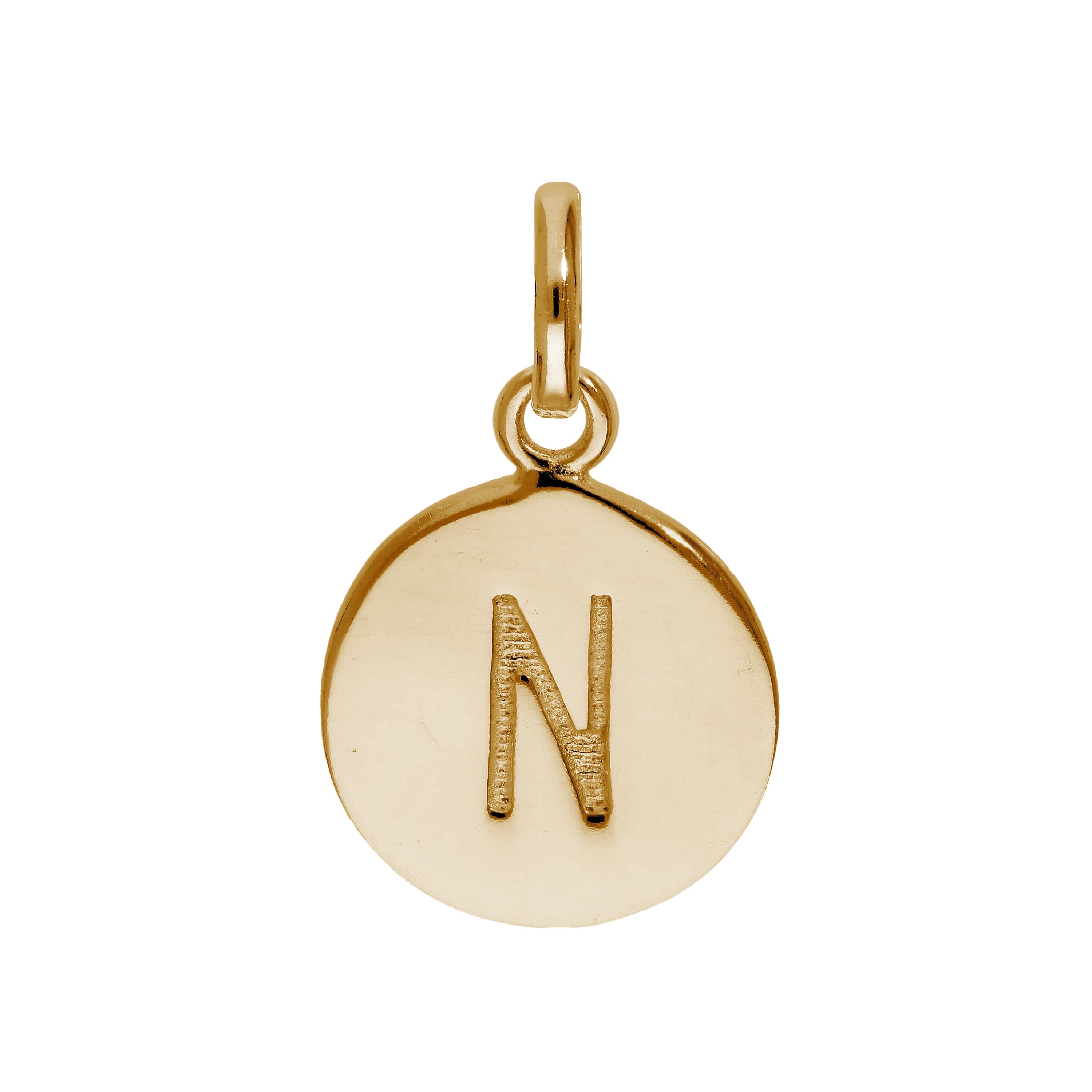 Roségold plattiertes Sterlingsilber gravierbarer Buchstabe A-Z Anhänger