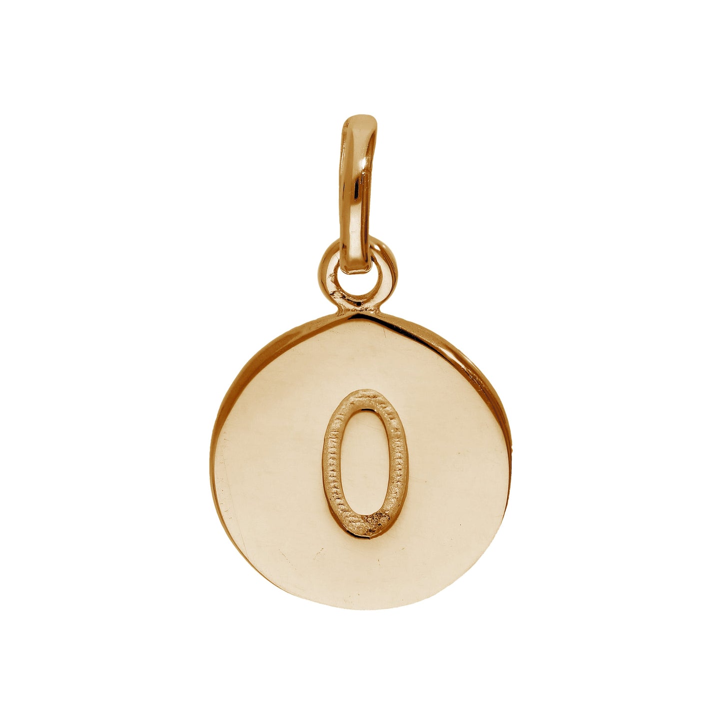 Roségold plattiertes Sterling Silber gravierbarer Buchstabe A-Z Anhänger