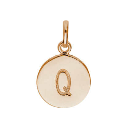 Roségold plattiertes Sterling Silber gravierbarer Buchstabe A-Z Anhänger