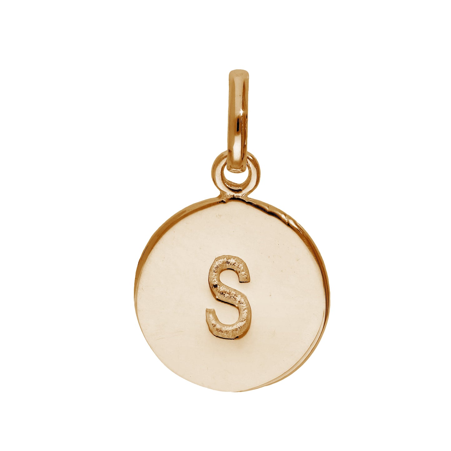 Roségold plattiertes Sterling Silber gravierbarer Buchstabe A-Z Anhänger