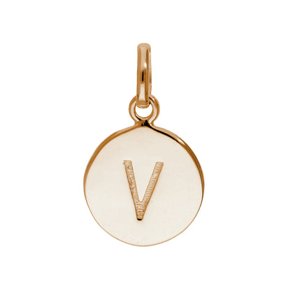 Roségold plattiertes Sterling Silber gravierbarer Buchstabe A-Z Anhänger