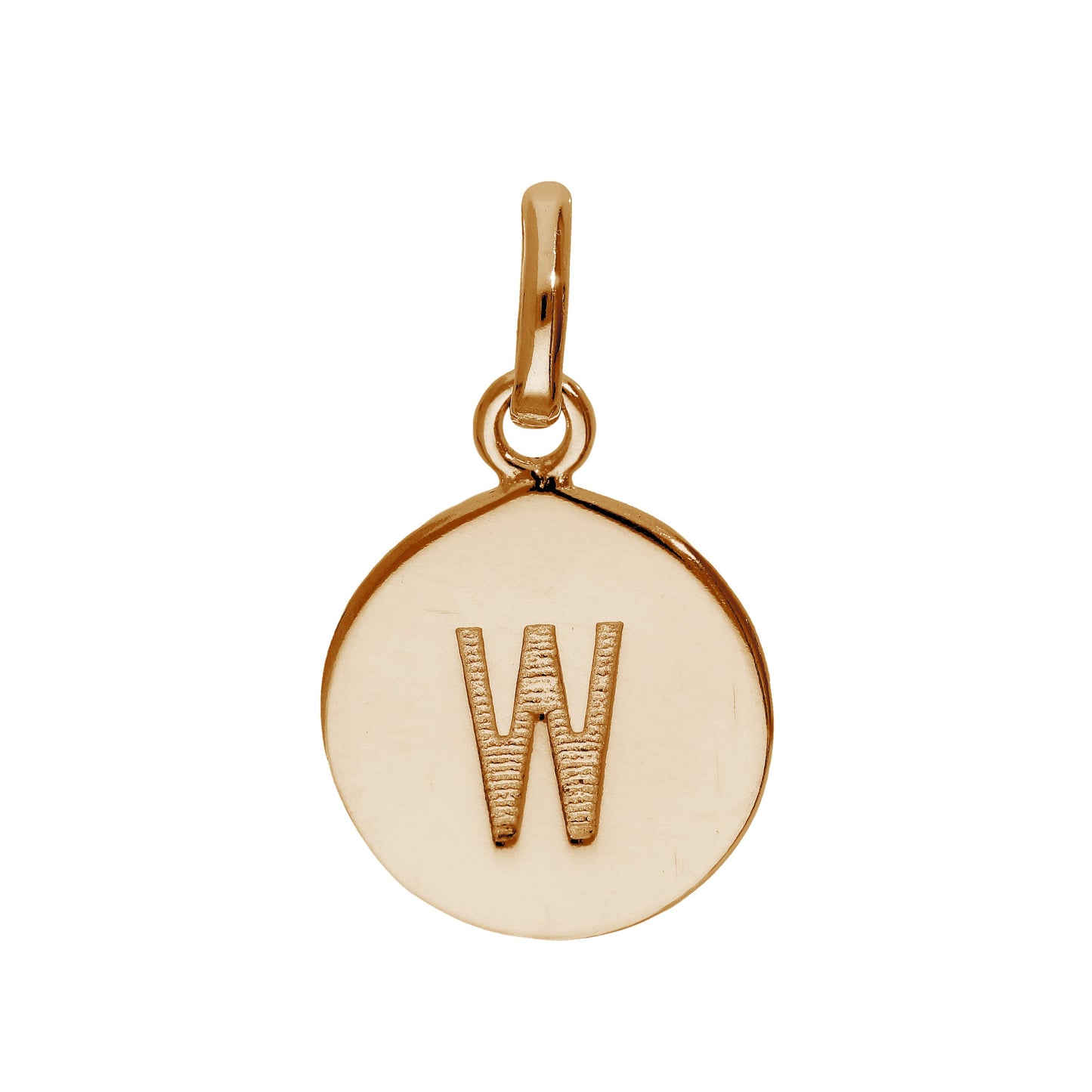 Roségold plattiertes Sterling Silber gravierbarer Buchstabe A-Z Anhänger