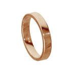 Roségold-beschichteter Sterlingsilber-Ehering 4 mm Größe I-Z