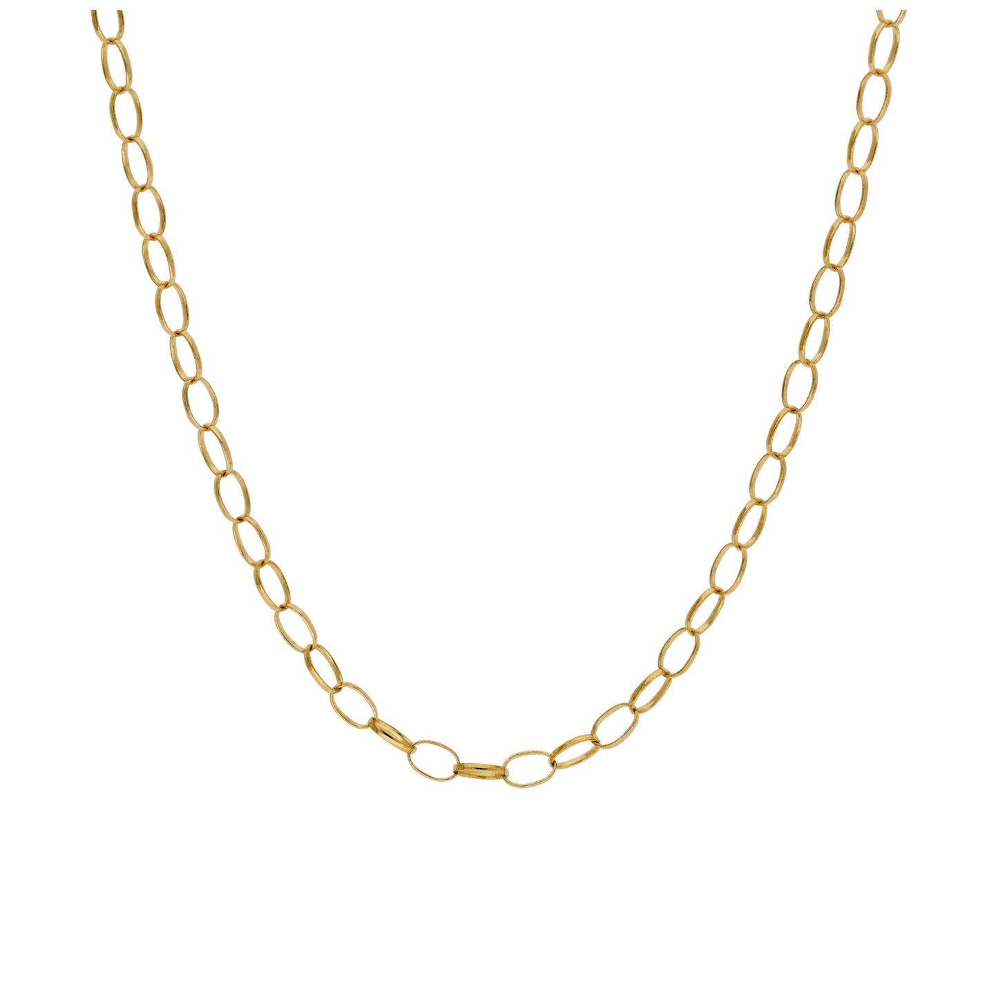 9 Karat Gold 2,65mm Oval Belcher Kette Halskette 45,5 - 56cm