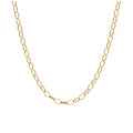 Halskette aus 9 Karat Gold mit ovaler Belcher-Kette, 2,65 mm, 45–56 cm