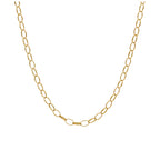 Halskette aus 9 Karat Gold mit ovaler Belcher-Kette, 2,65 mm, 45–56 cm