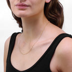Halskette aus 9 Karat Gold mit ovaler Belcher-Kette, 2,65 mm, 45–56 cm