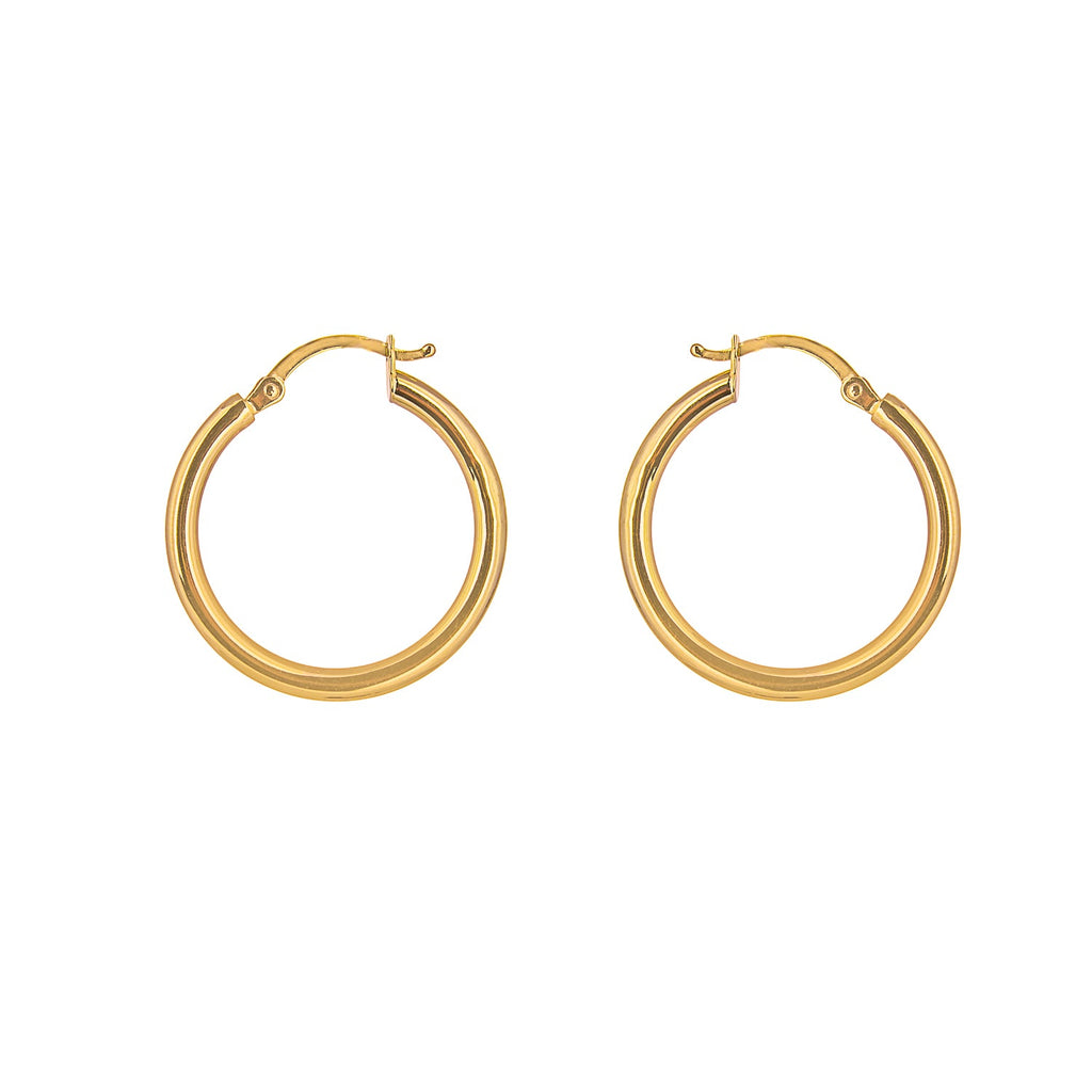 9 Karat Gold 10 mm - 70 mm Leichte Ohrringe mit Scharnieren