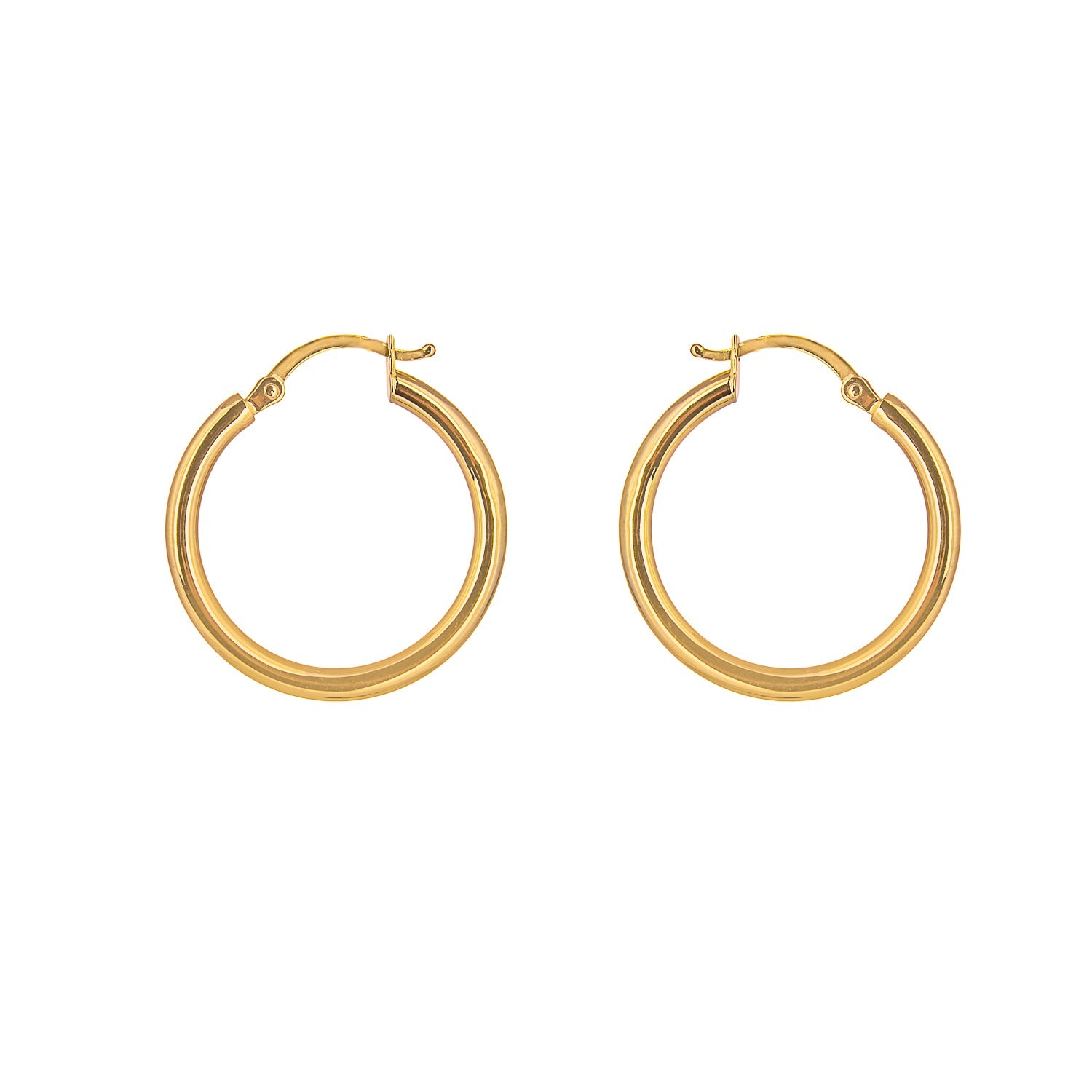 9 Karat Gold 10 mm - 70 mm Leichte Ohrringe mit Scharnieren
