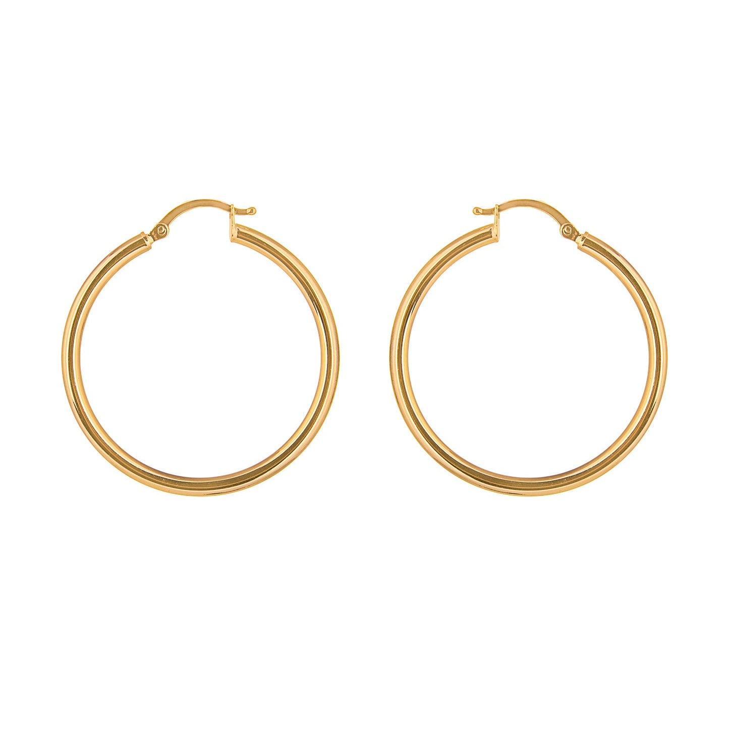 9ct Gold 10mm - 70mm Leichte Ohrringe mit Scharnieren