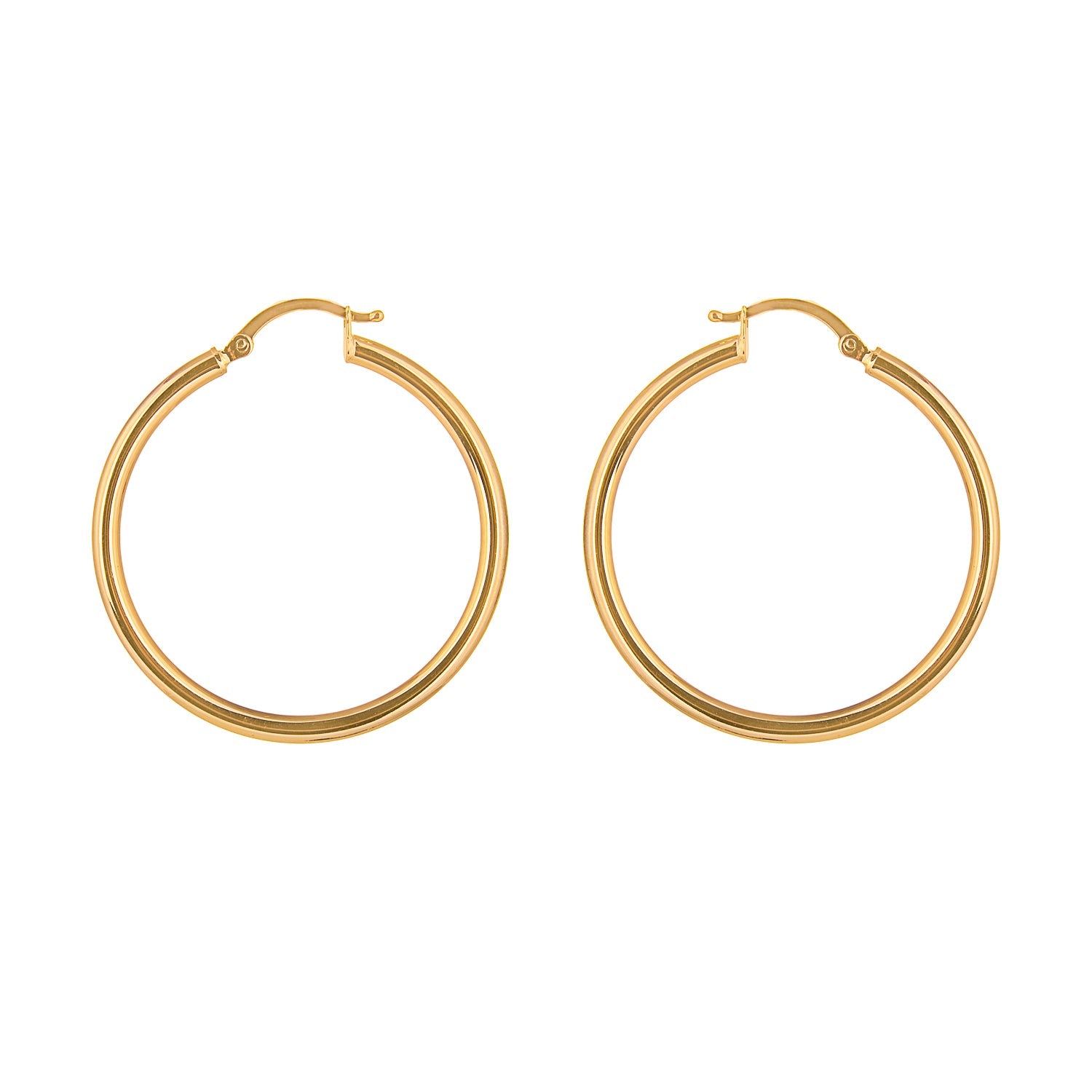 9 Karat Gold 10 mm - 70 mm Leichte Ohrringe mit Scharnieren