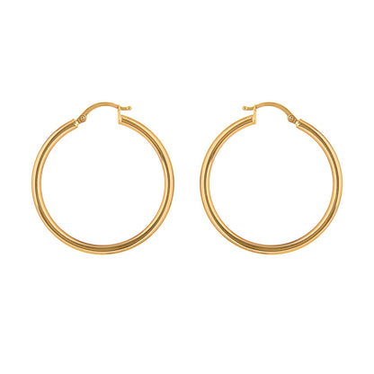 9ct Gold 10mm - 70mm Leichte Ohrringe mit Scharnieren