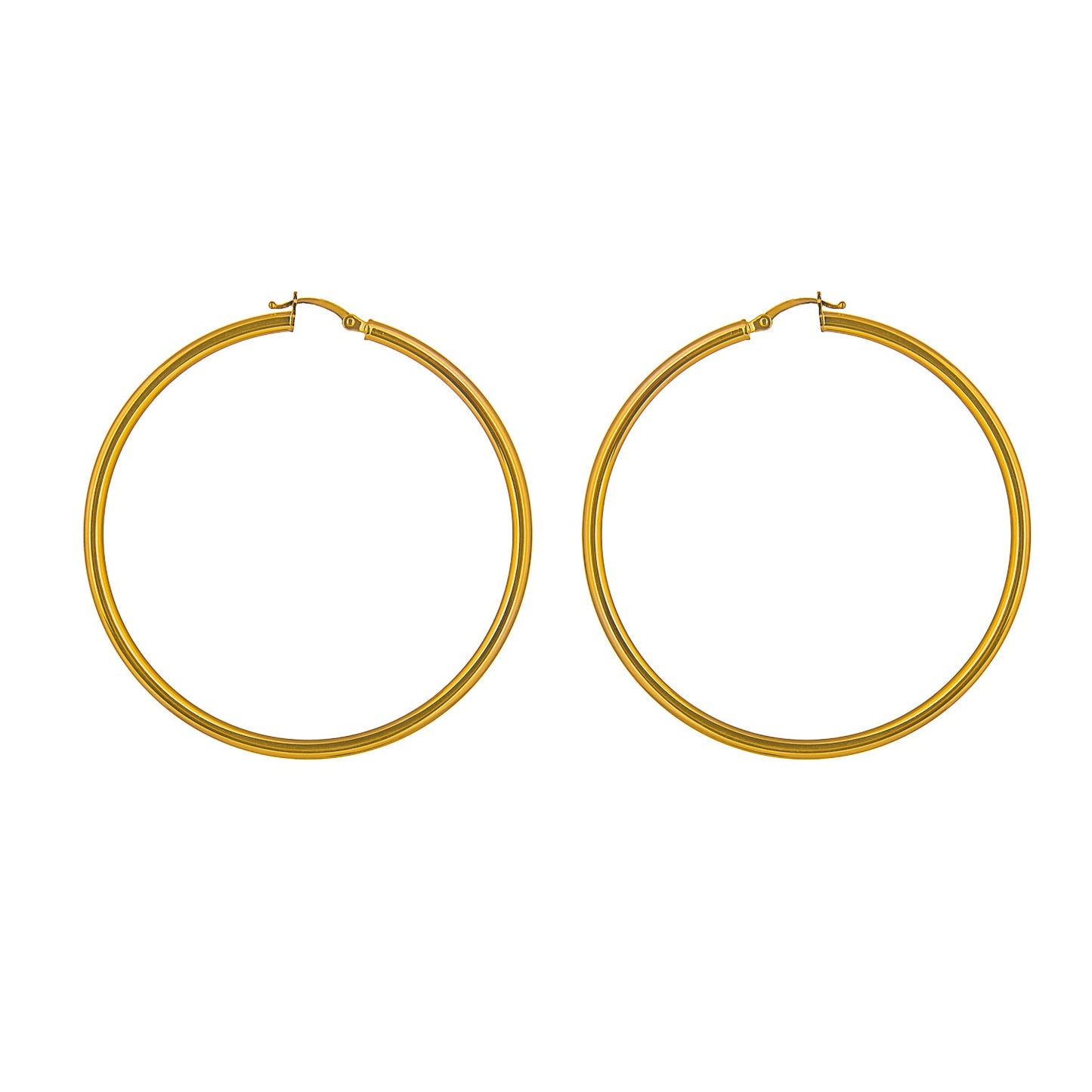9ct Gold 10mm - 70mm Leichte Ohrringe mit Scharnieren