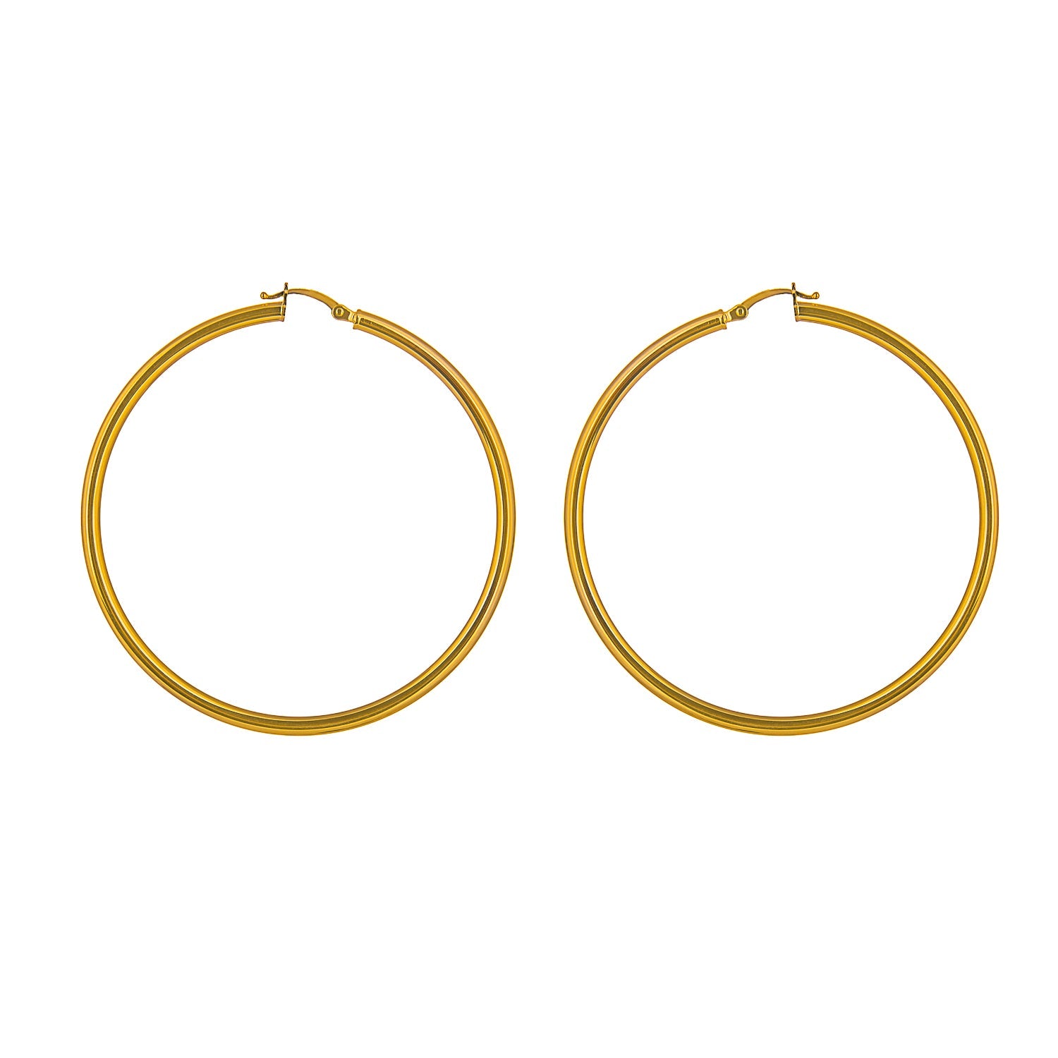 9 Karat Gold 10 mm - 70 mm Leichte Ohrringe mit Scharnieren