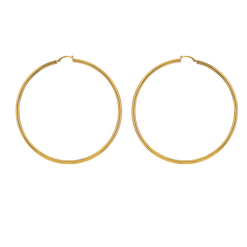 9 Karat Gold 10 mm - 70 mm Leichte Ohrringe mit Scharnieren