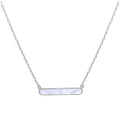 Sterlingsilber Perlmutt Stange Halskette 45,5 cm