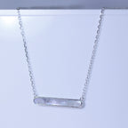 Sterlingsilber Perlmutt Stange Halskette 45,5 cm