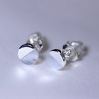 Sterlingsilber Geteilt Perlmutt Rund Ohrstecker