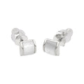 Sterlingsilber Gewölbt Perlmutt Ohrstecker