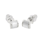 Sterlingsilber Gewölbt Perlmutt Ohrstecker
