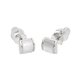Sterlingsilber Gewölbt Perlmutt Ohrstecker