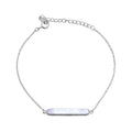 Sterlingsilber Perlmutt Stange Verstellbar Armband 7 - 20,5 cm