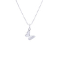 Schlichte 3D-Schmetterlings-Halskette aus Sterlingsilber, 35 - 55 cm