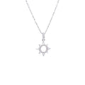 Halskette aus Sterlingsilber mit offener Sonne, 14–32 Zoll
