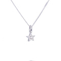 Kleine Halskette aus Sterlingsilber mit Stern aus Zirkonia, 14–32 Zoll