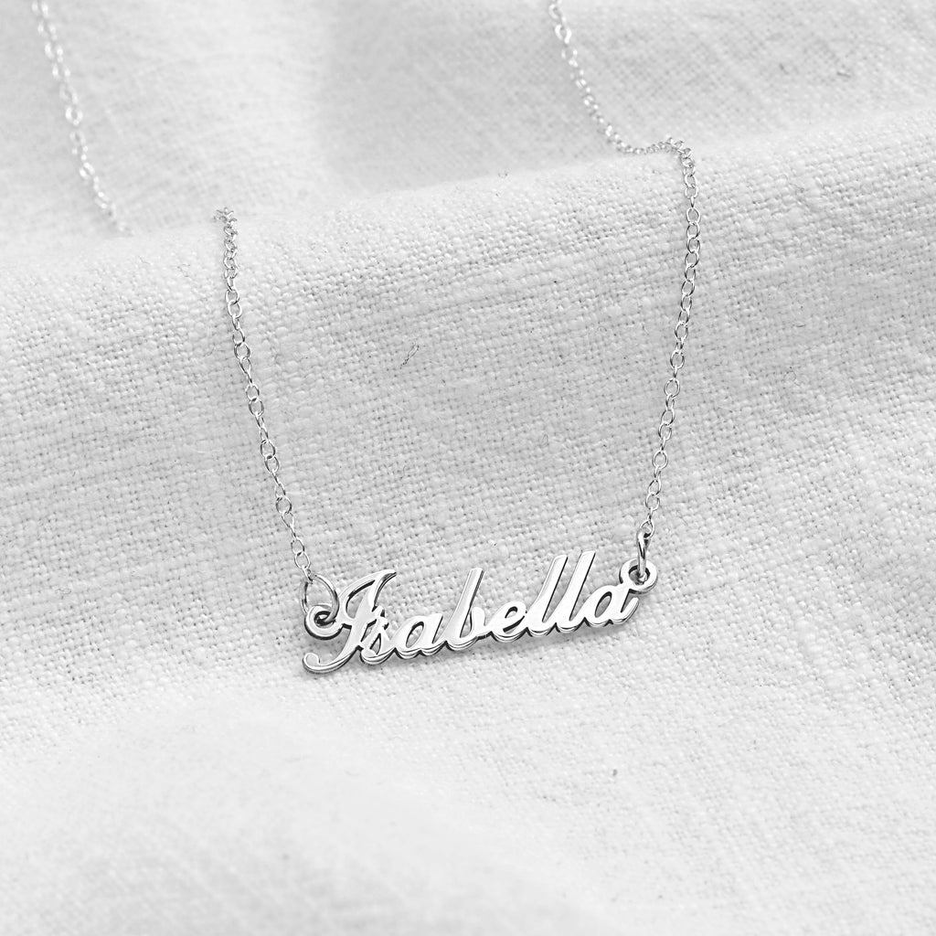 Personalisierte Sterlingsilber Namenshalskette