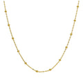 9 Karat Gold Pompon Kugel Kette Halskette 45,5 cm