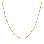 9 Karat Gold Pompon Kugel Kette Halskette 45,5 cm