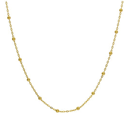 9 Karat Gold Pompon Kugel Kette Halskette 45,5 cm